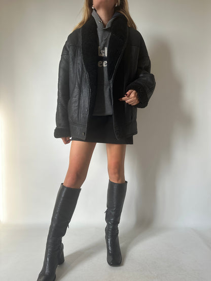Perfect black Shearling