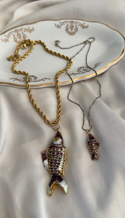 Collana con pesce cloisonnè