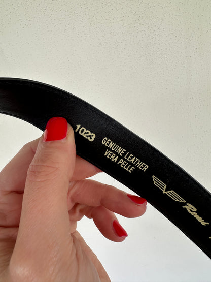 Vintage GINO VIERI black leather belt