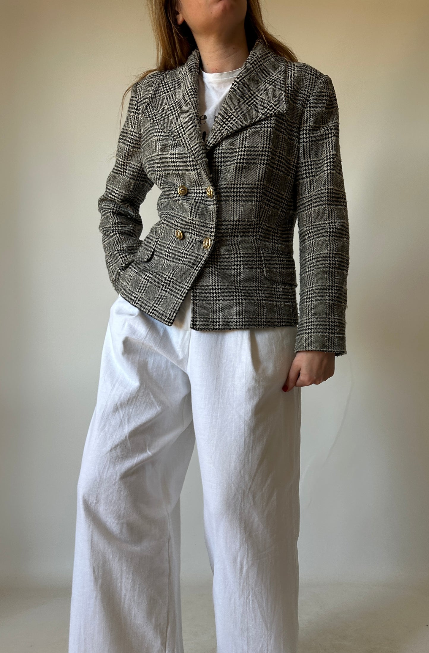 Blazer in fresco lana bouclè