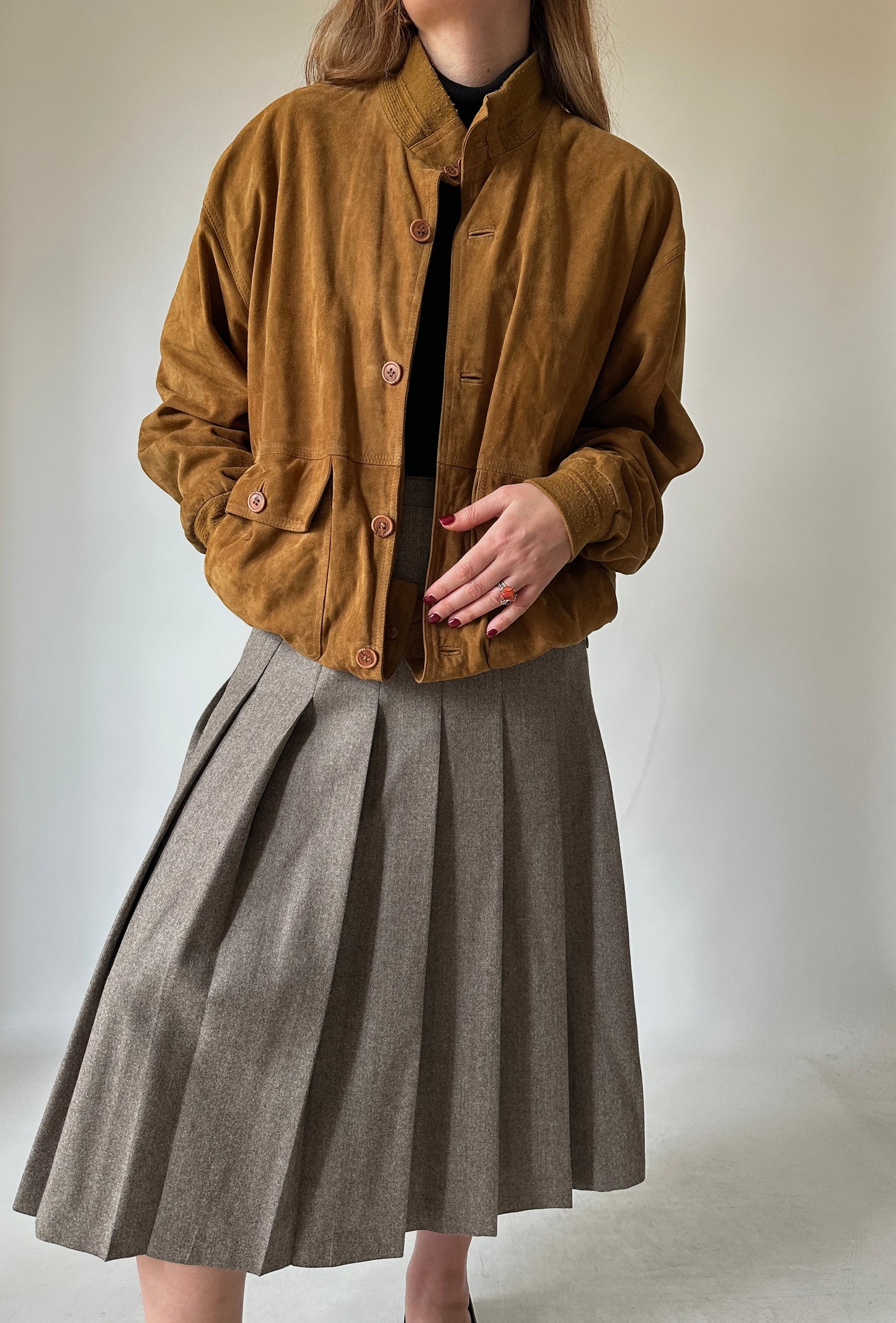 Iconic suede bomber