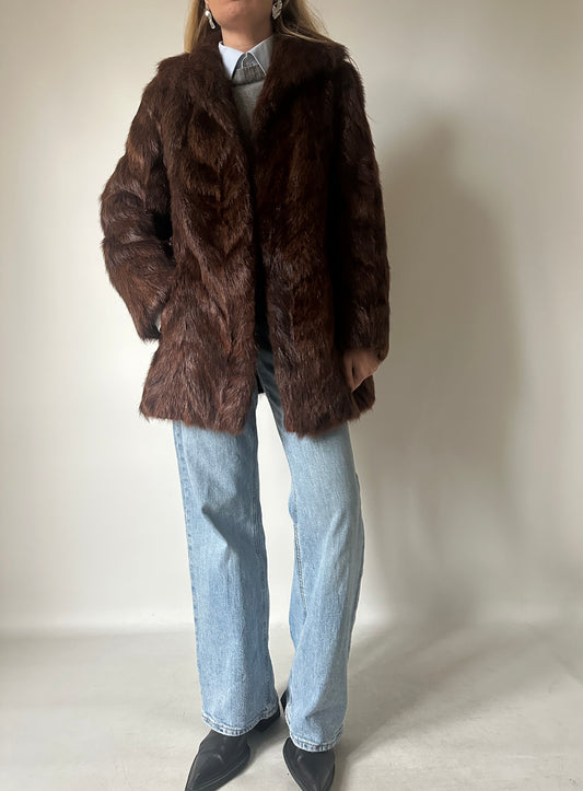 Chocolate vintage fur