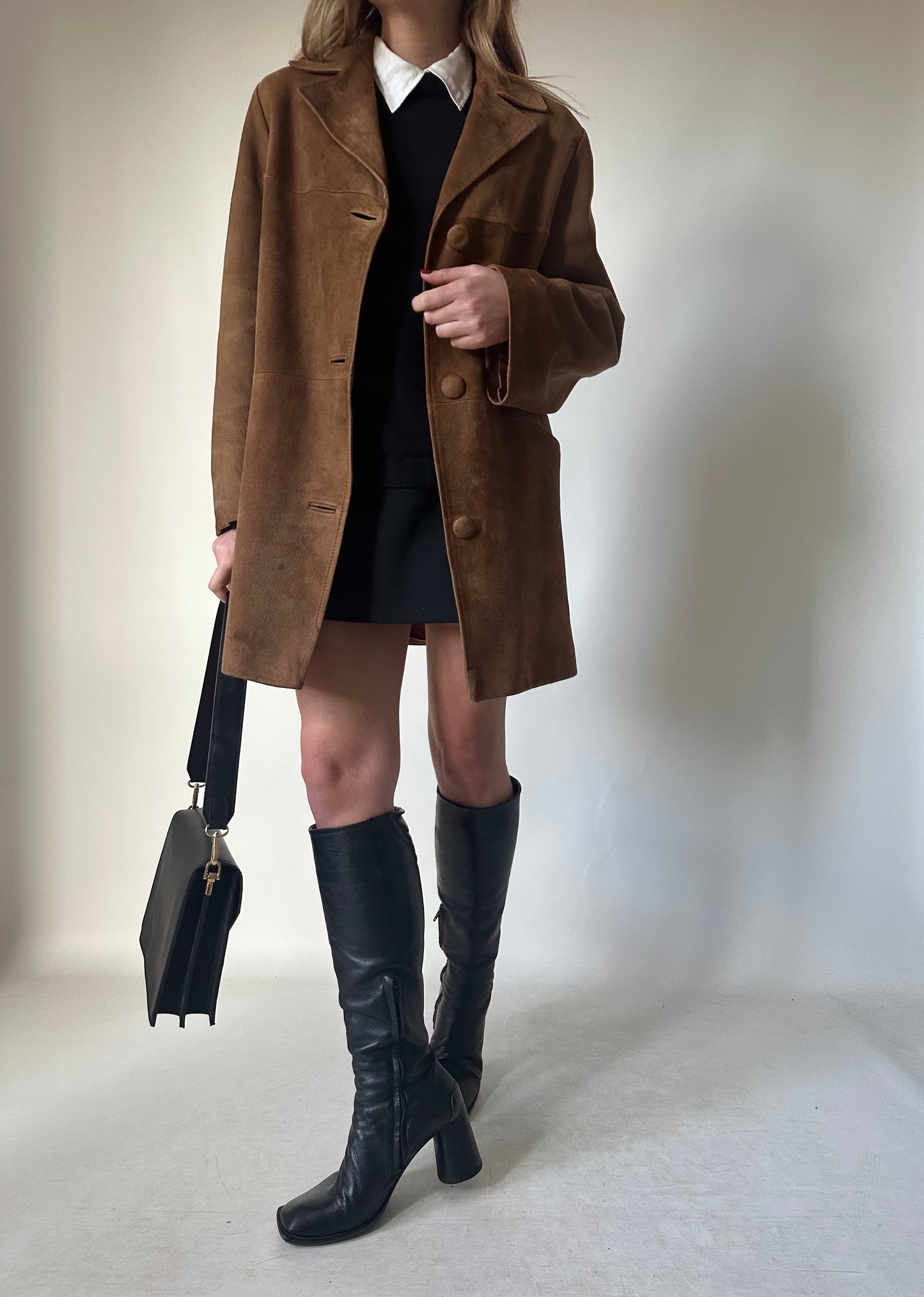 High quality real suede brown jacket