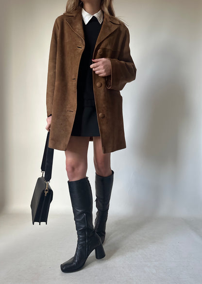 High quality real suede brown jacket
