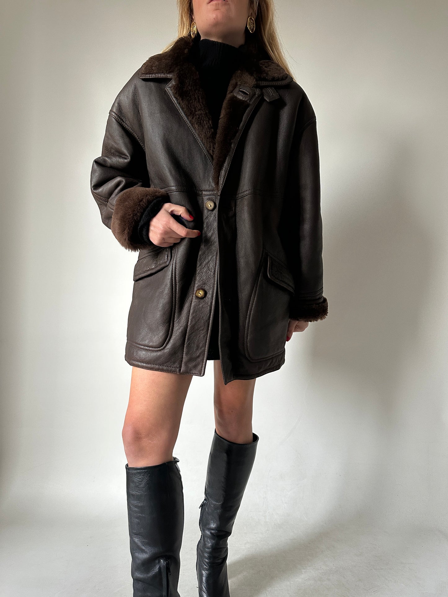 Chocolate beautiful Shearling