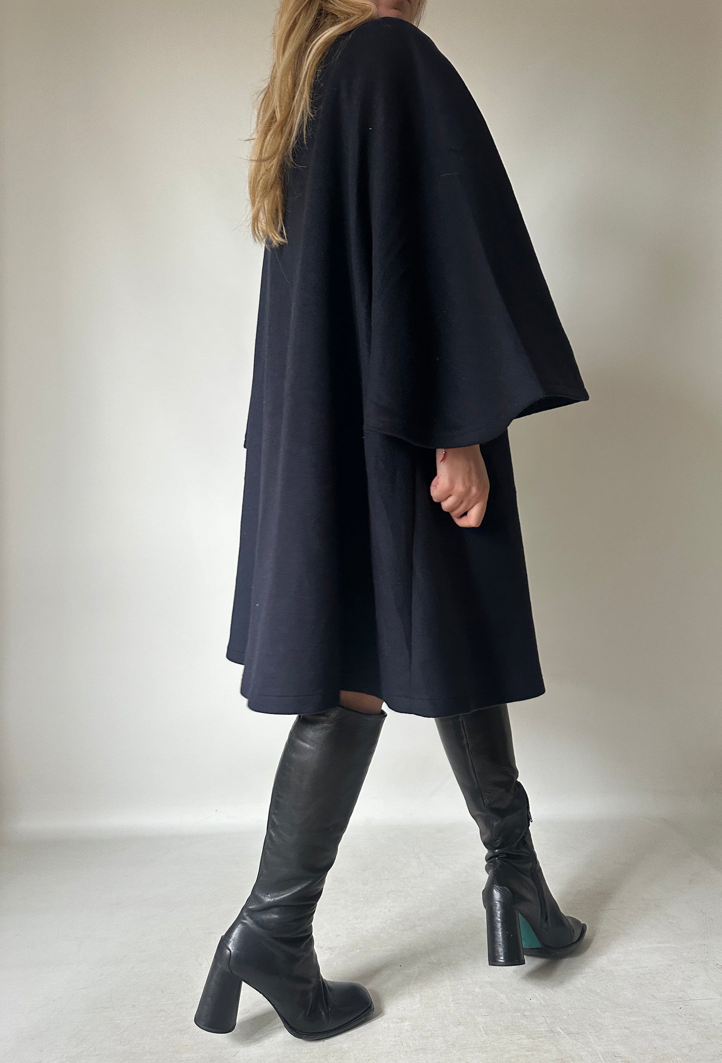 Luxury Loden navy poncho