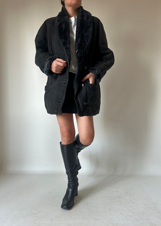 Passpartour black Shearling