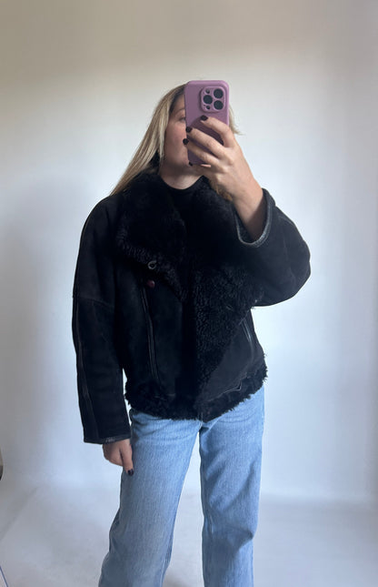 Petite black Shearling