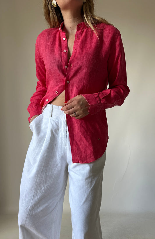 Strawberry 100% linen shirt