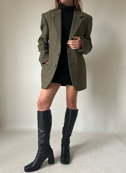Herringbone verdone blazer