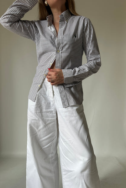 RALPH LAUREN brown vichy shirt