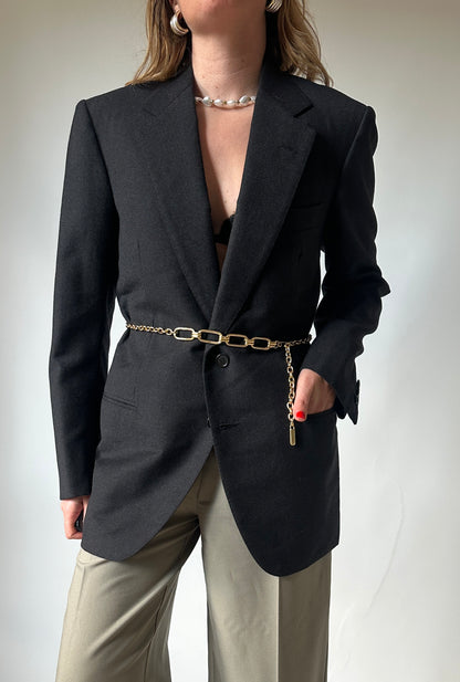 Minimal slim wool blazer