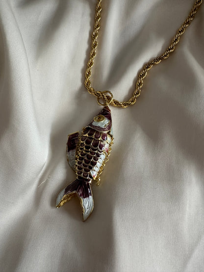 Collana con pesce cloisonnè - maxi