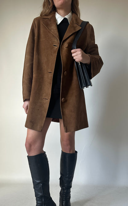 High quality real suede brown jacket