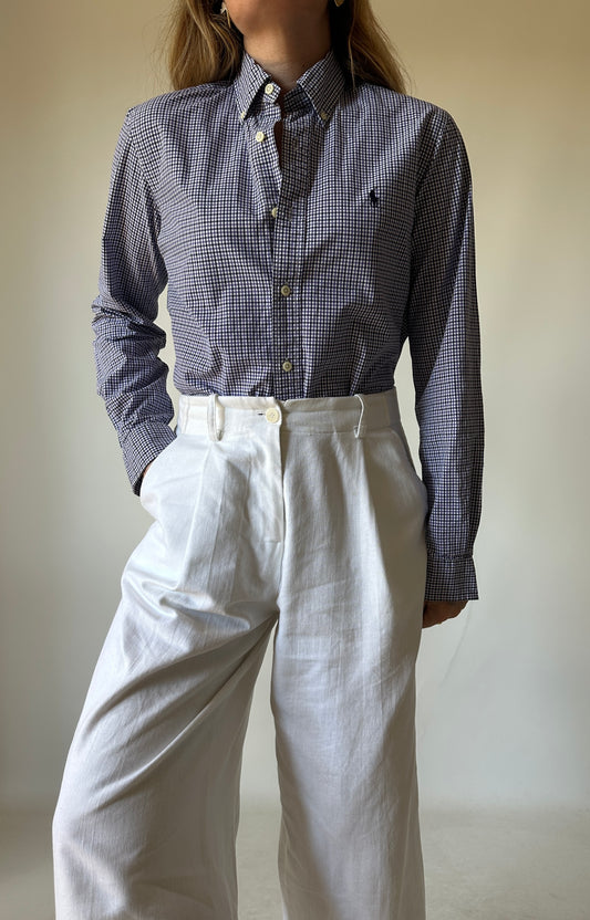 RALPH LAUREN vichy petite shirt