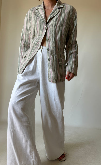Blazer camicia in lino leggerissimo