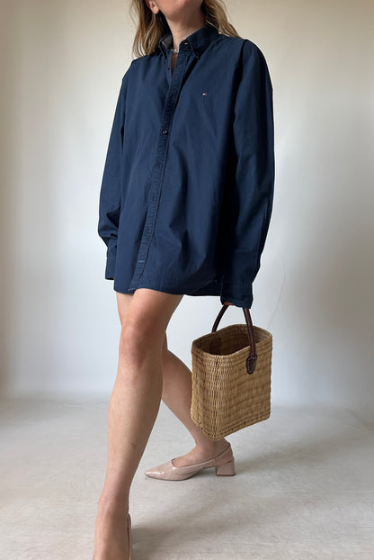TOMMY HILFIGER oversize navy shirt