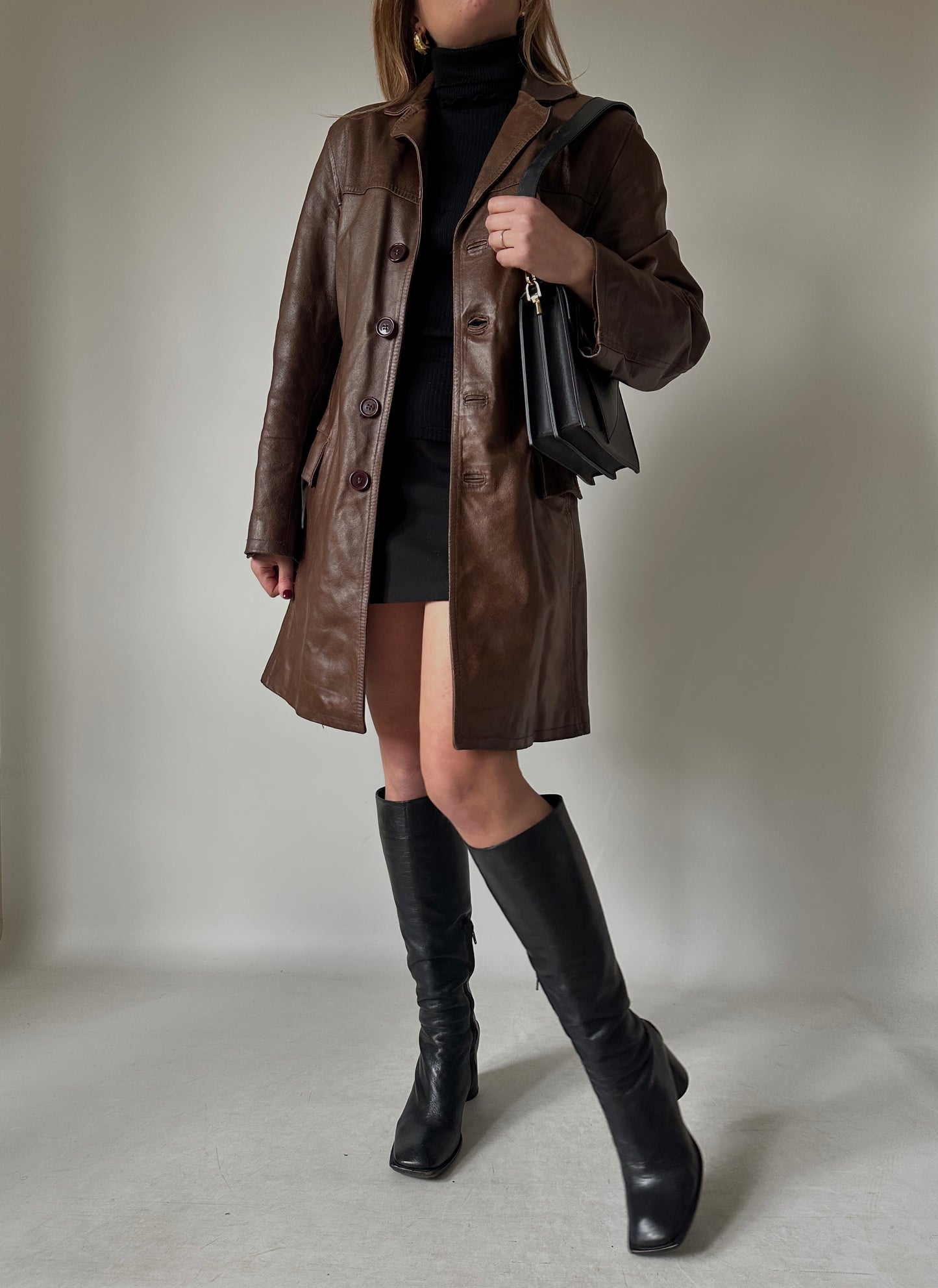 Beautiful chocolate leather jacket