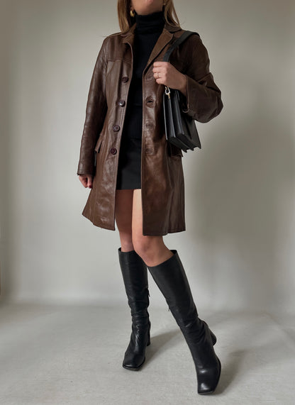 Beautiful chocolate leather jacket
