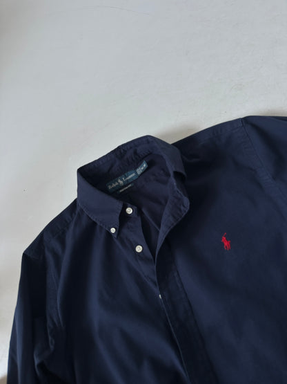 RALPH LAUREN navy petite shirt