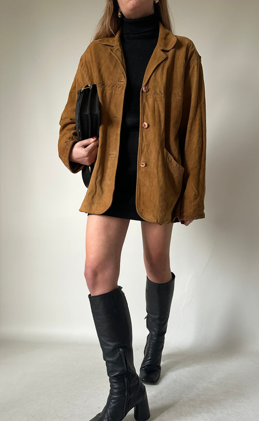 Essential camel suede jacket