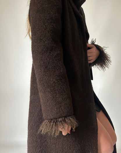 Cappotto Marella petite in lana e mongolia