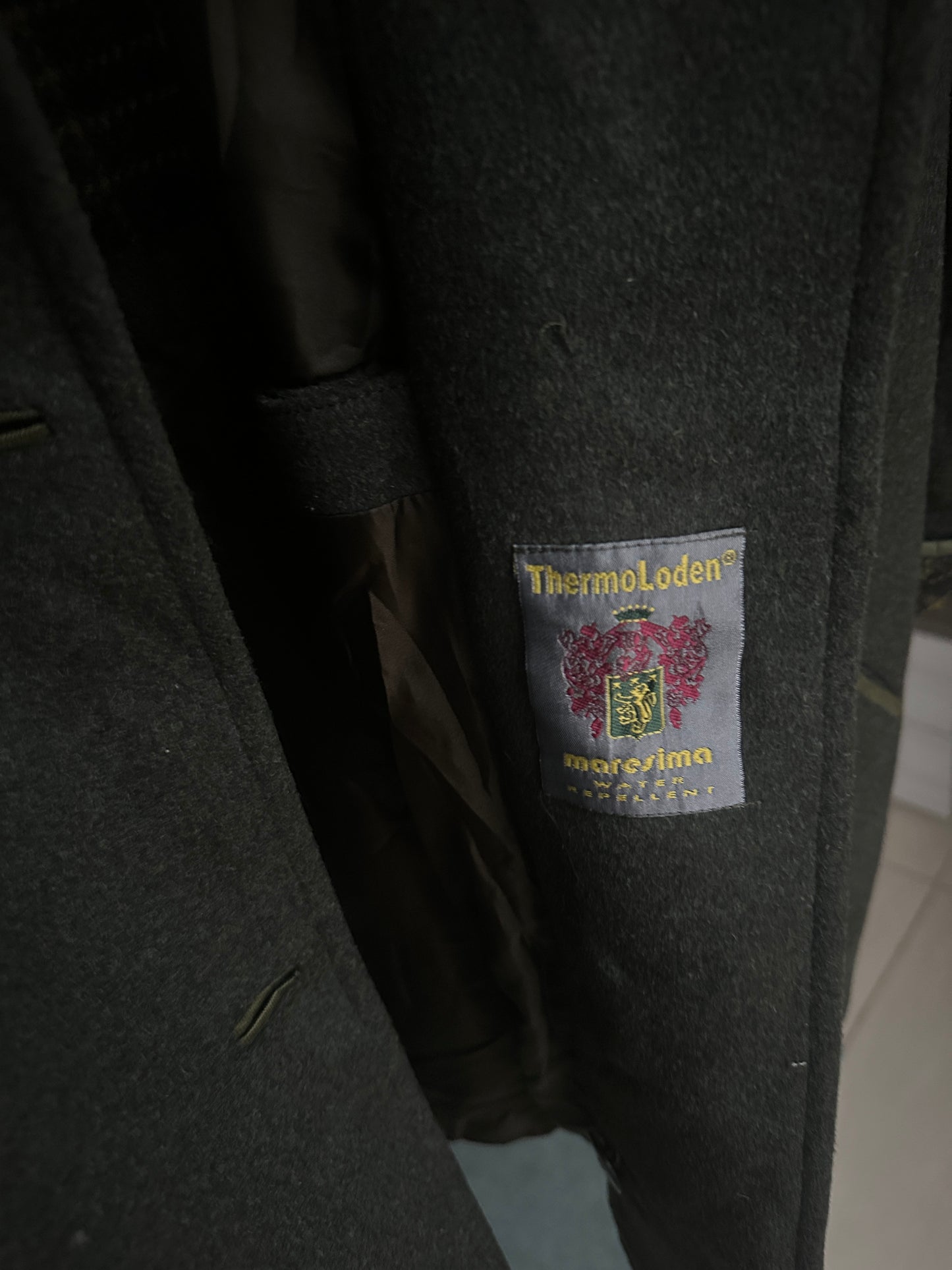 Wool and alpaca green loden