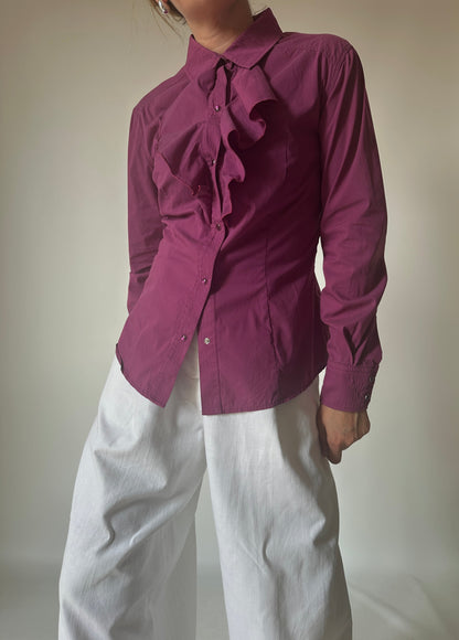 LUISA SPAGNOLI purple voilant shirt