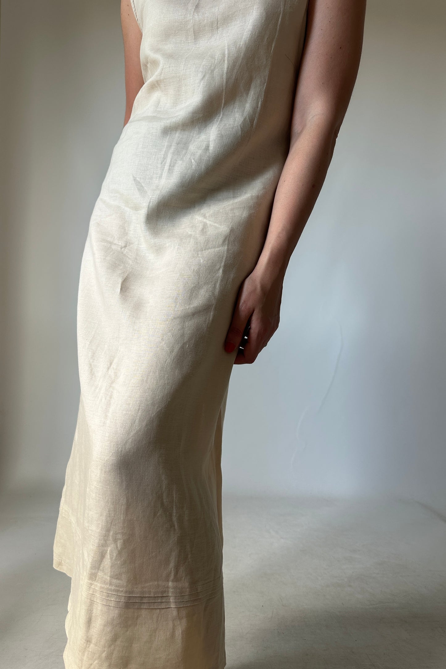 Dreamy sand long linen dress