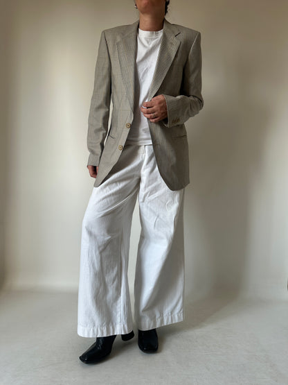 Prince of Wales beige petite blazer