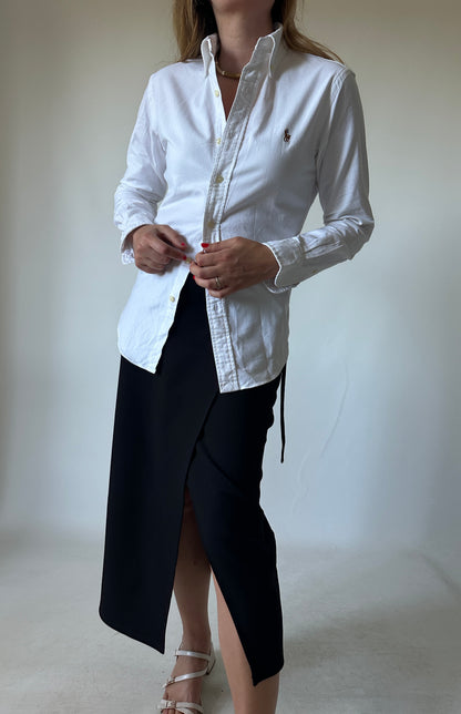 RALPH LAUREN white petite shirt