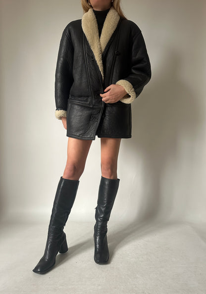 Dreamy black petite Shearling