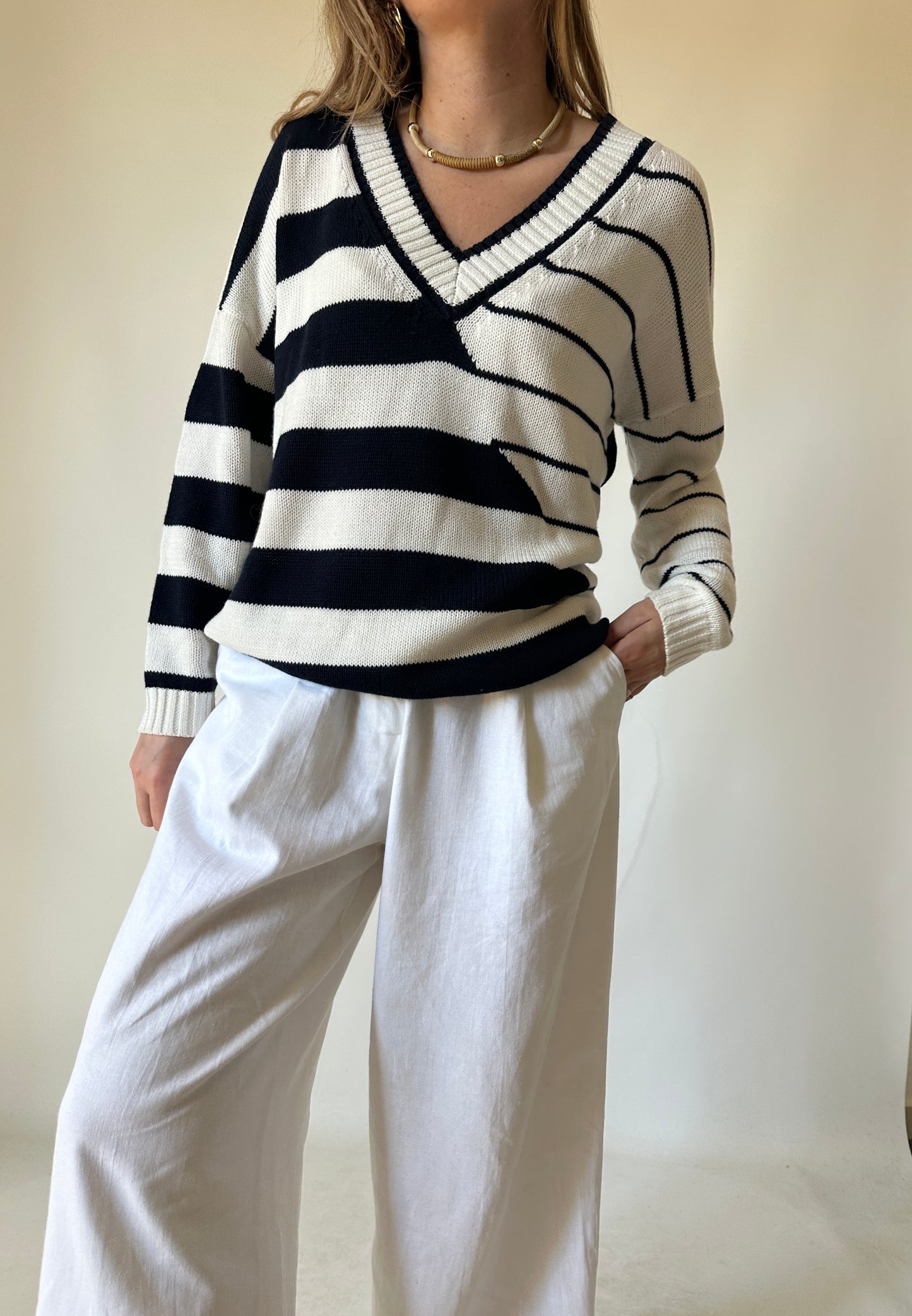 Mariniere chic cotton sweater