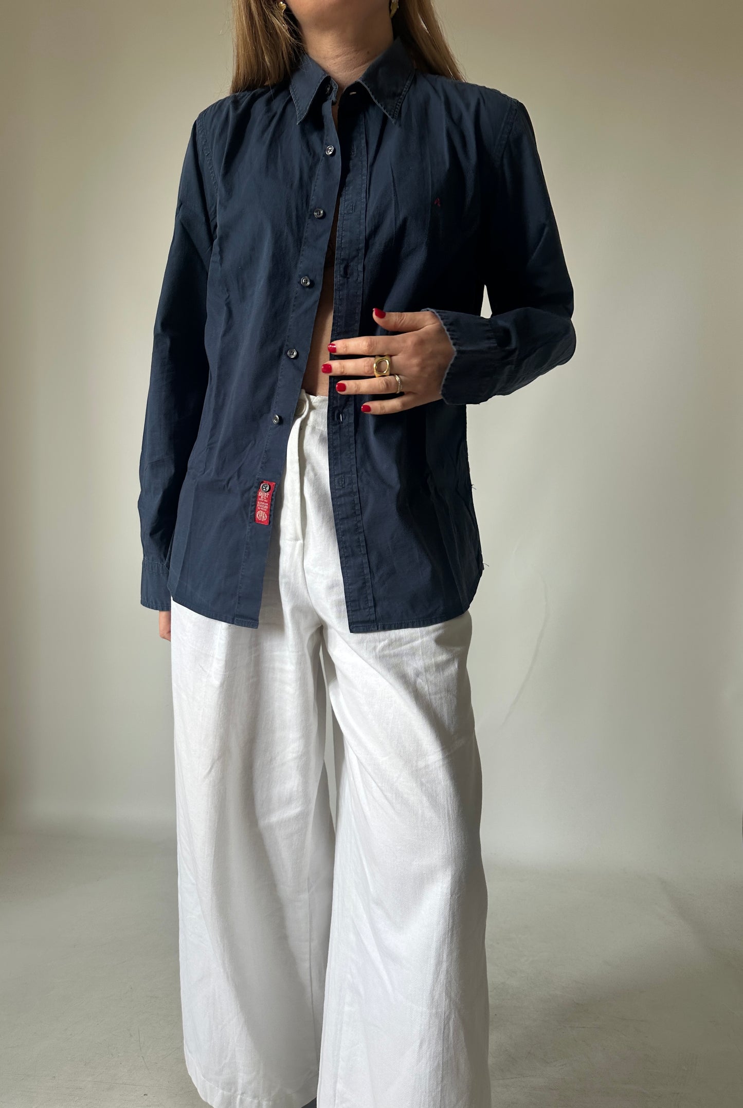 REPLAY navy light cotton shirt