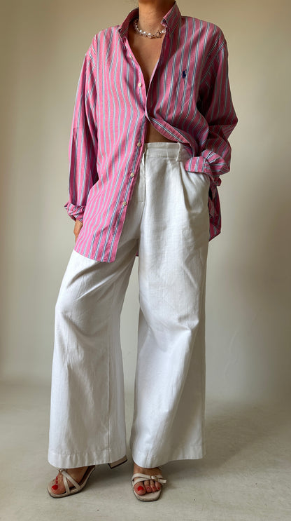 RALPH LAUREN striped pink shirt
