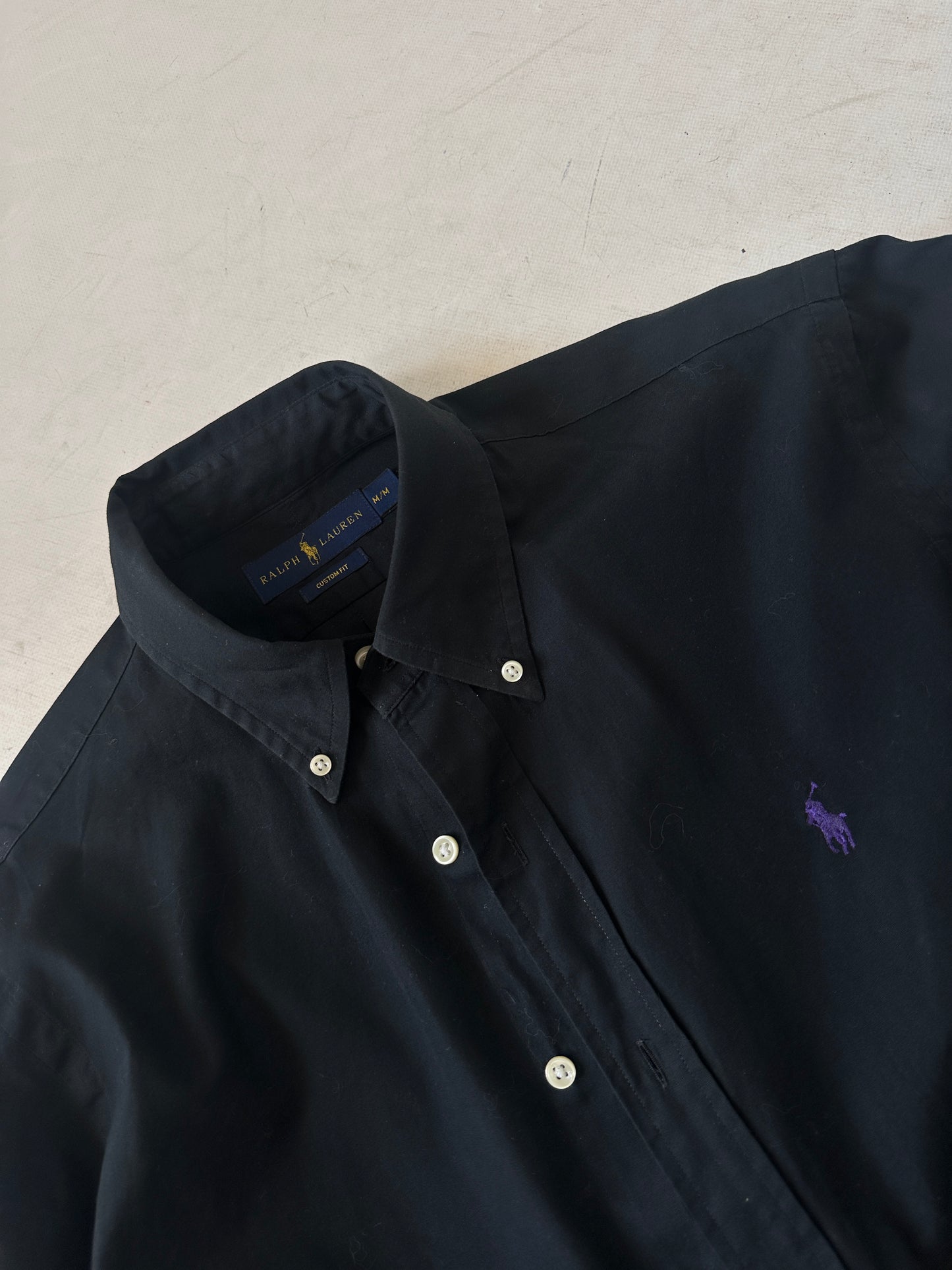 RALPH LAUREN black cotton shirt
