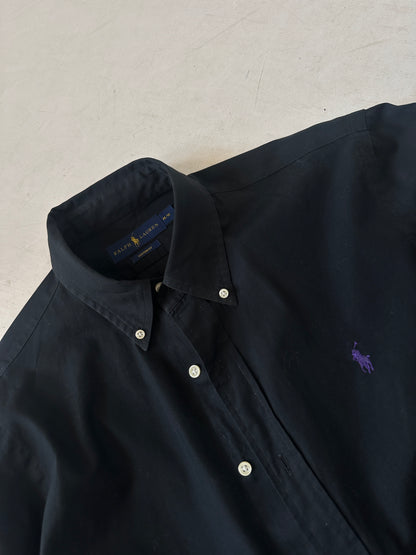 RALPH LAUREN black cotton shirt