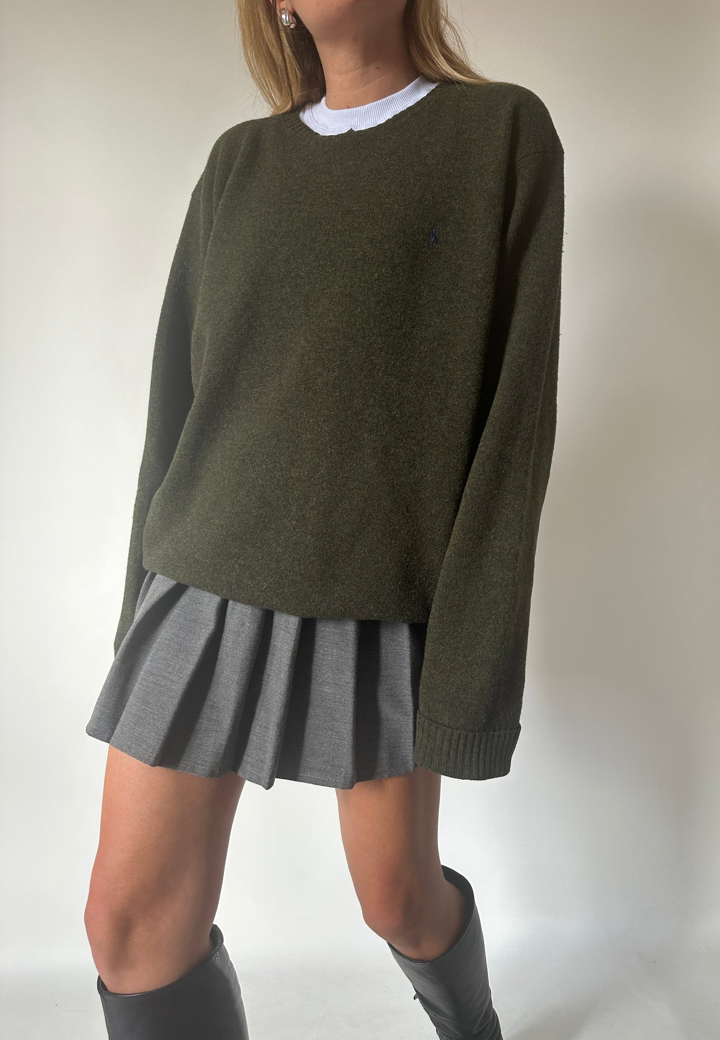 RALPH LAUREN 100% lambswool verdone sweater