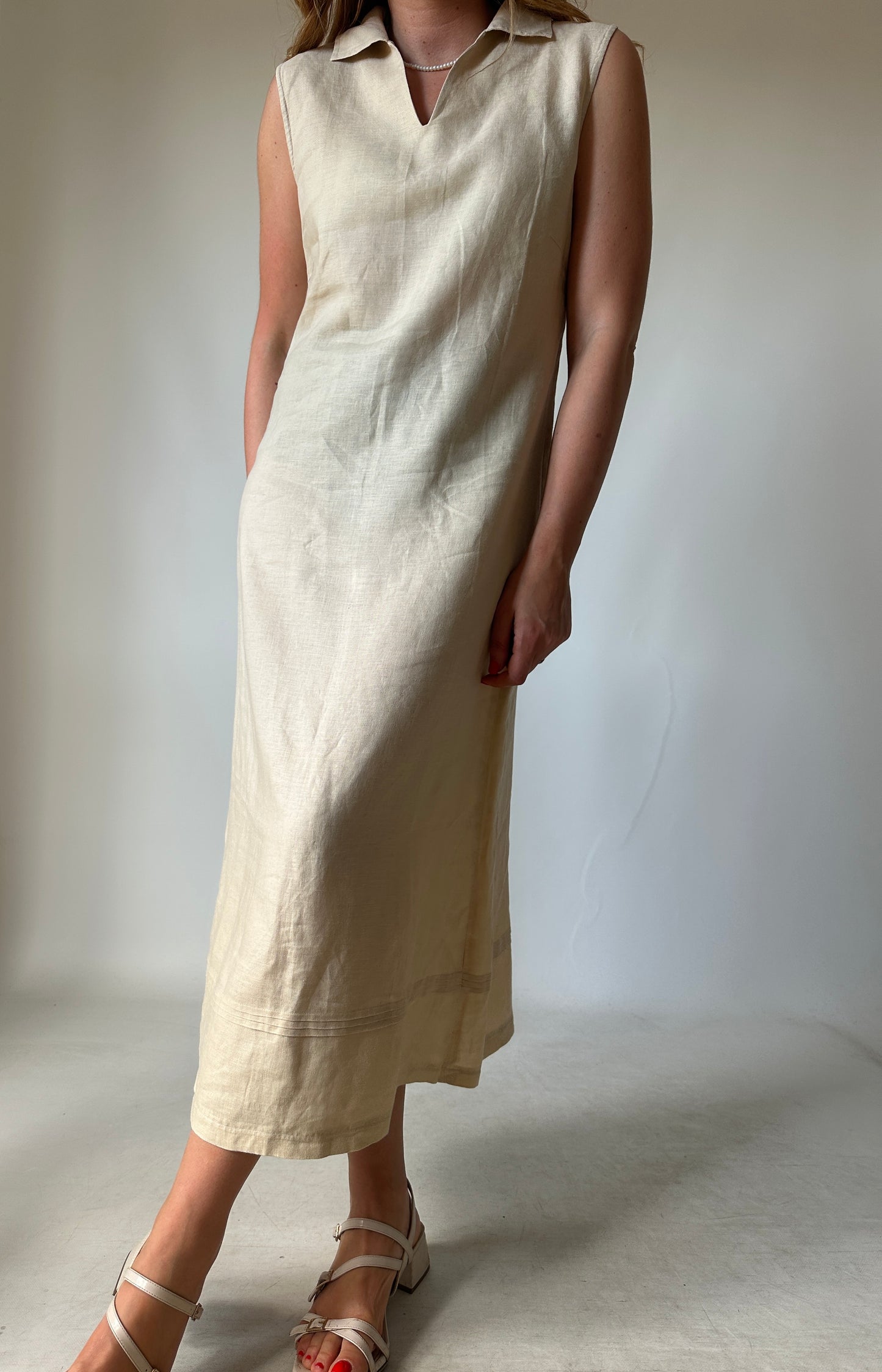 Dreamy sand long linen dress