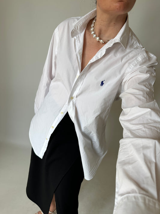 RALPH LAUREN white petite shirt