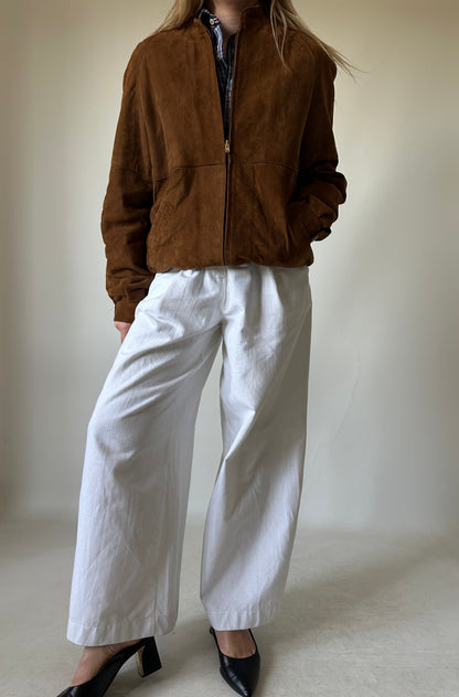 Iconic suede brown bomber