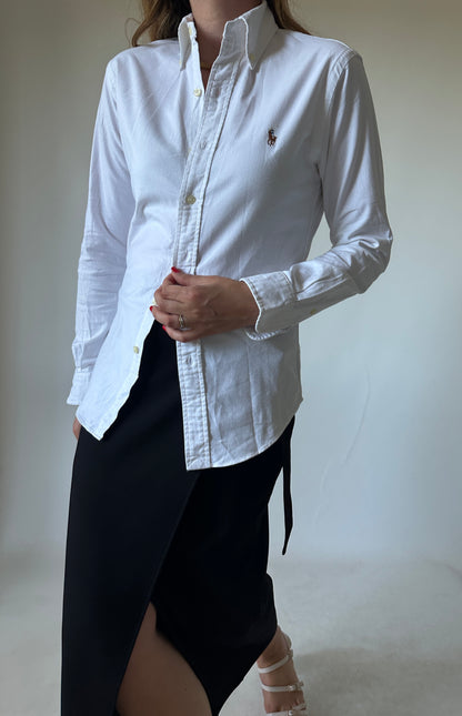 RALPH LAUREN white petite shirt