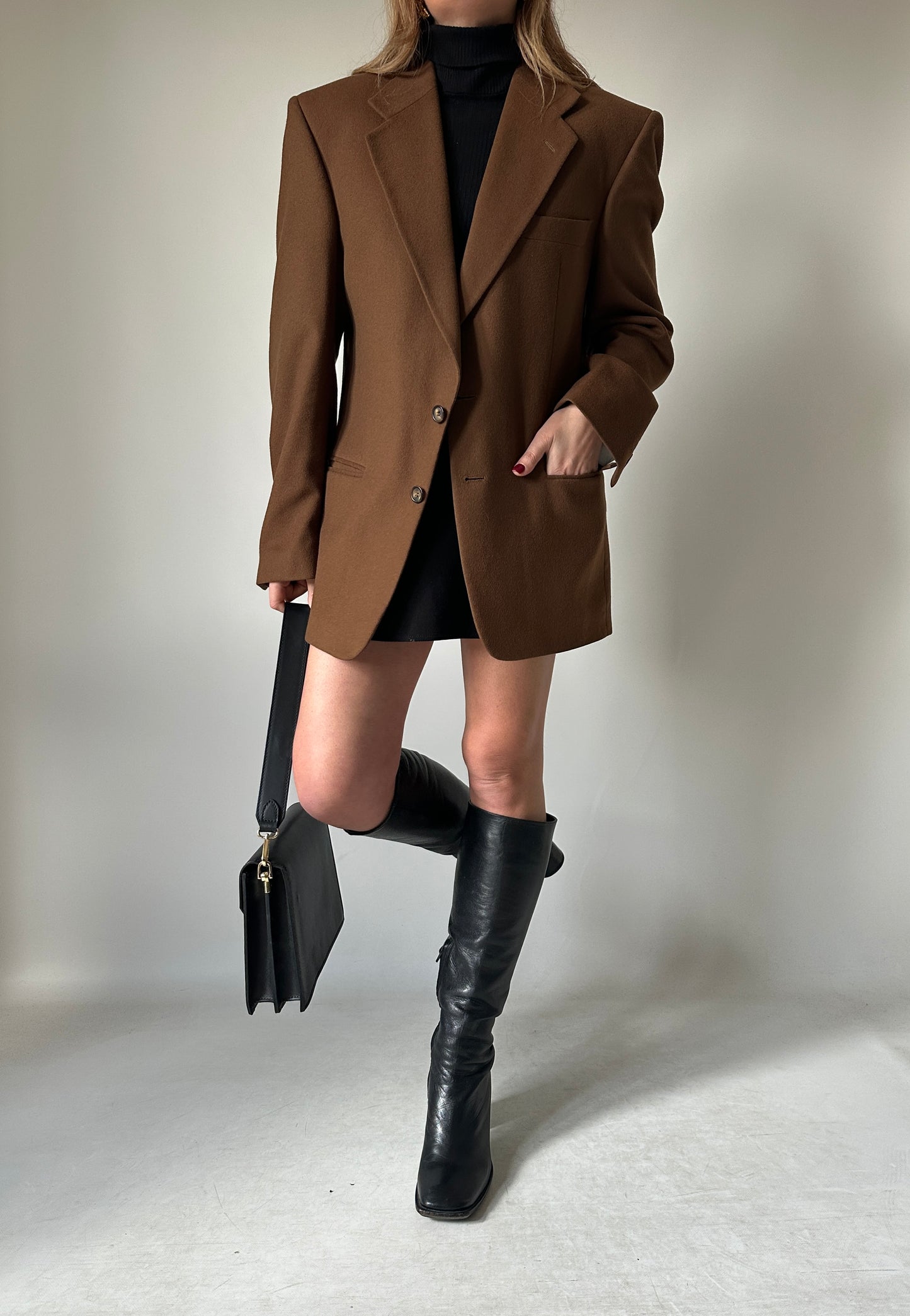 High quality wool camel blazer