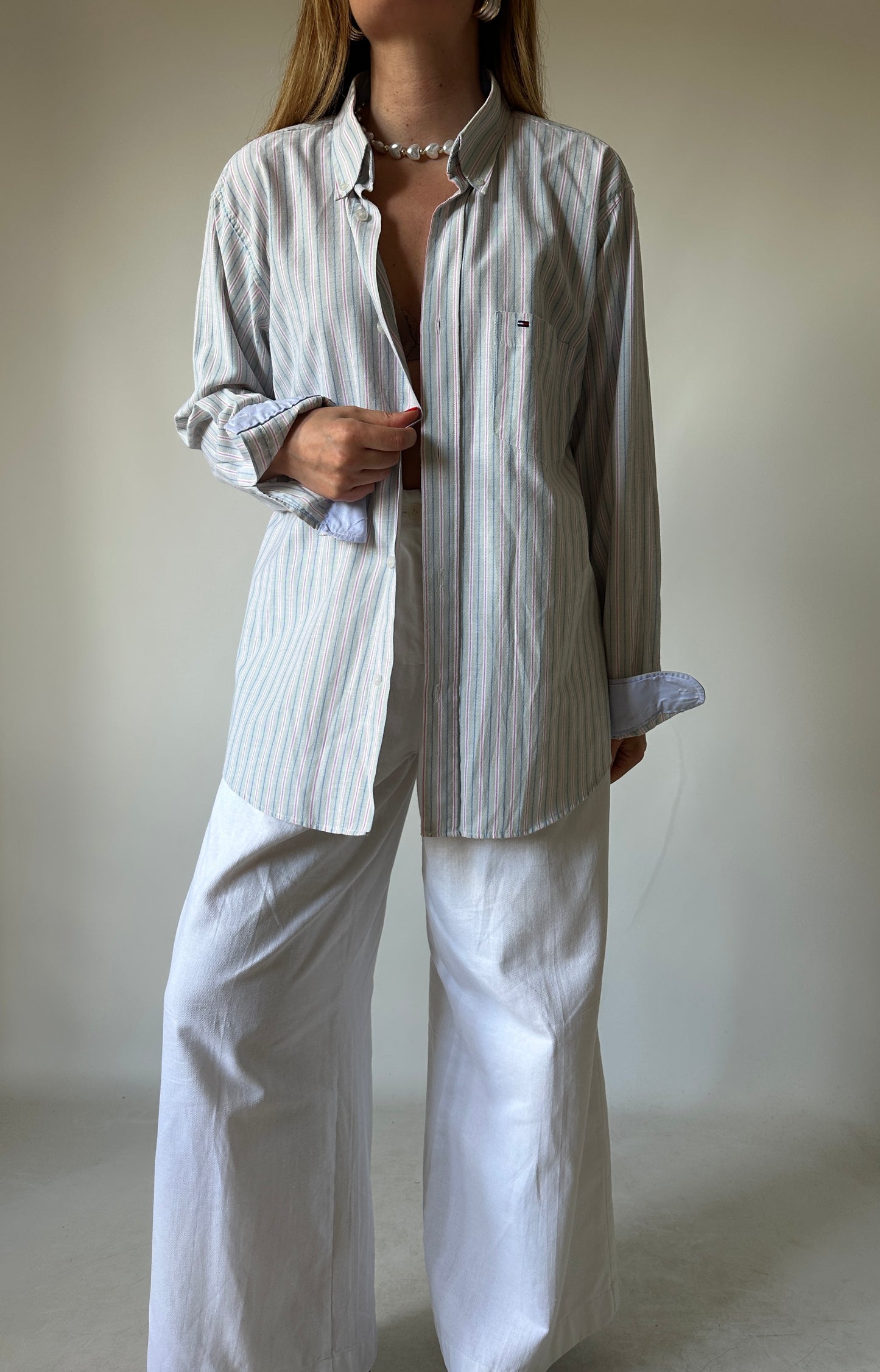 TOMMY HILFIGER linen blend shirt