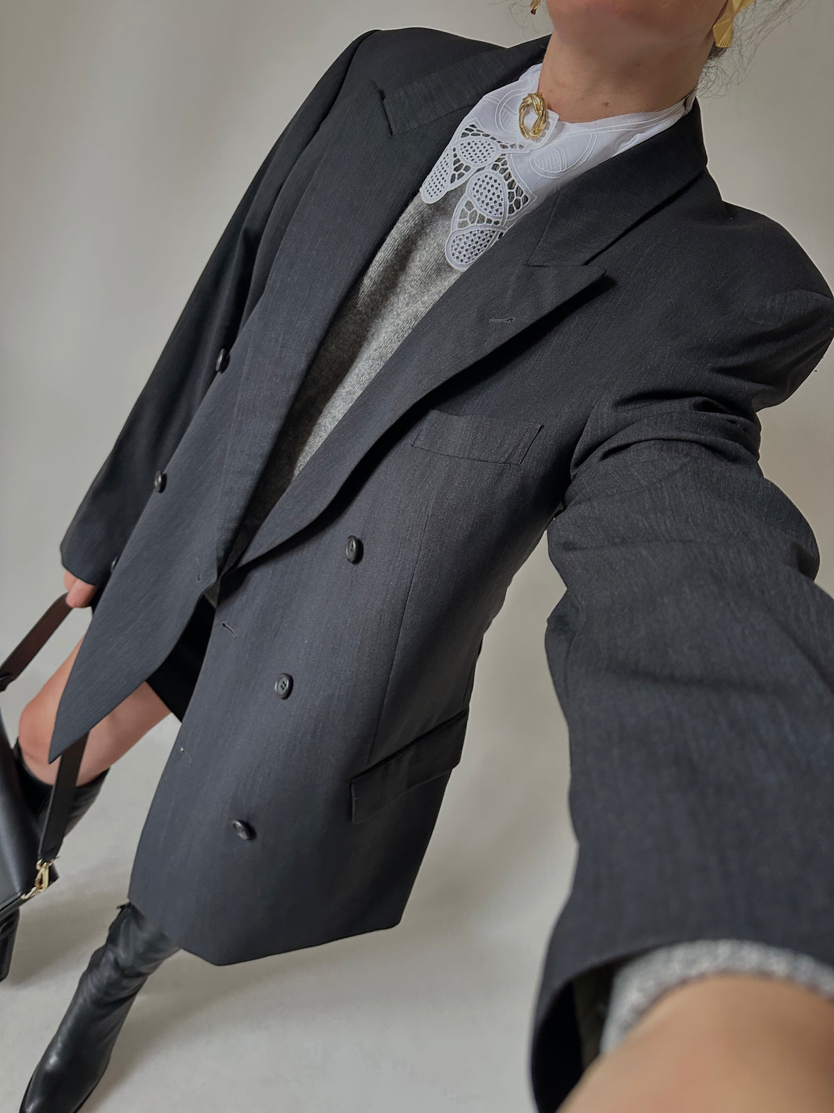 ZEGNA wool tasmania oversize blazer