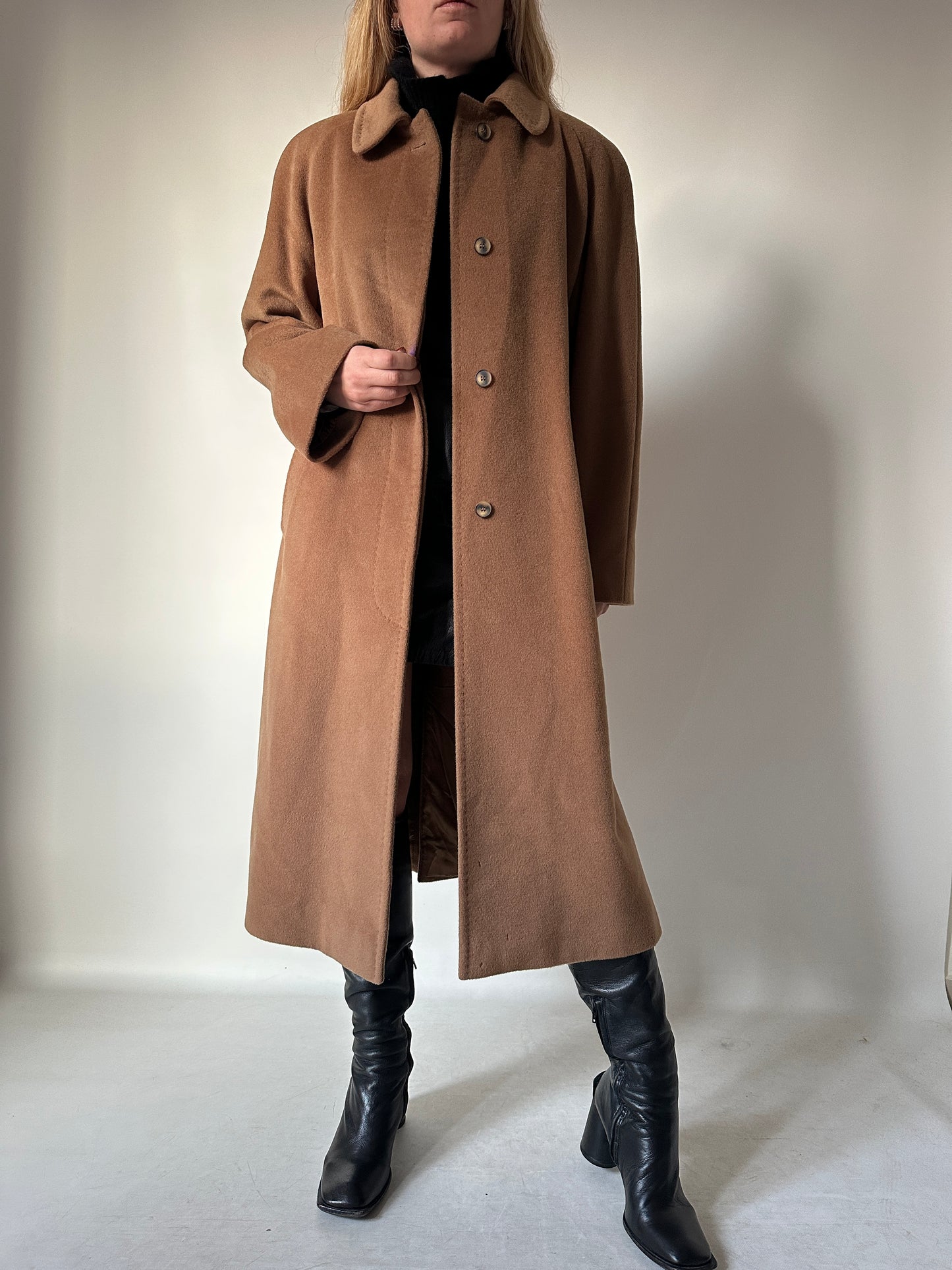 PIACENZA pure wool camel coat