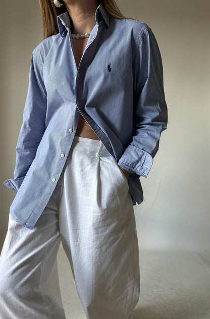 RALPH LAUREN striped blue shirt