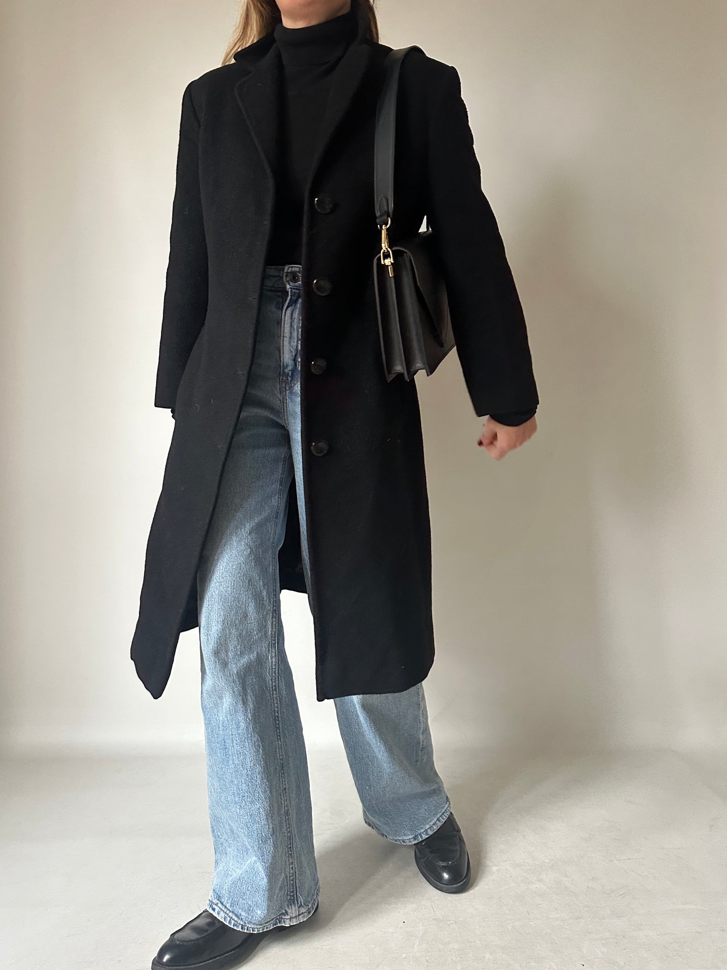 Wool slim coat