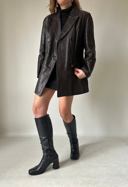 Beautiful chocolate leather jacket