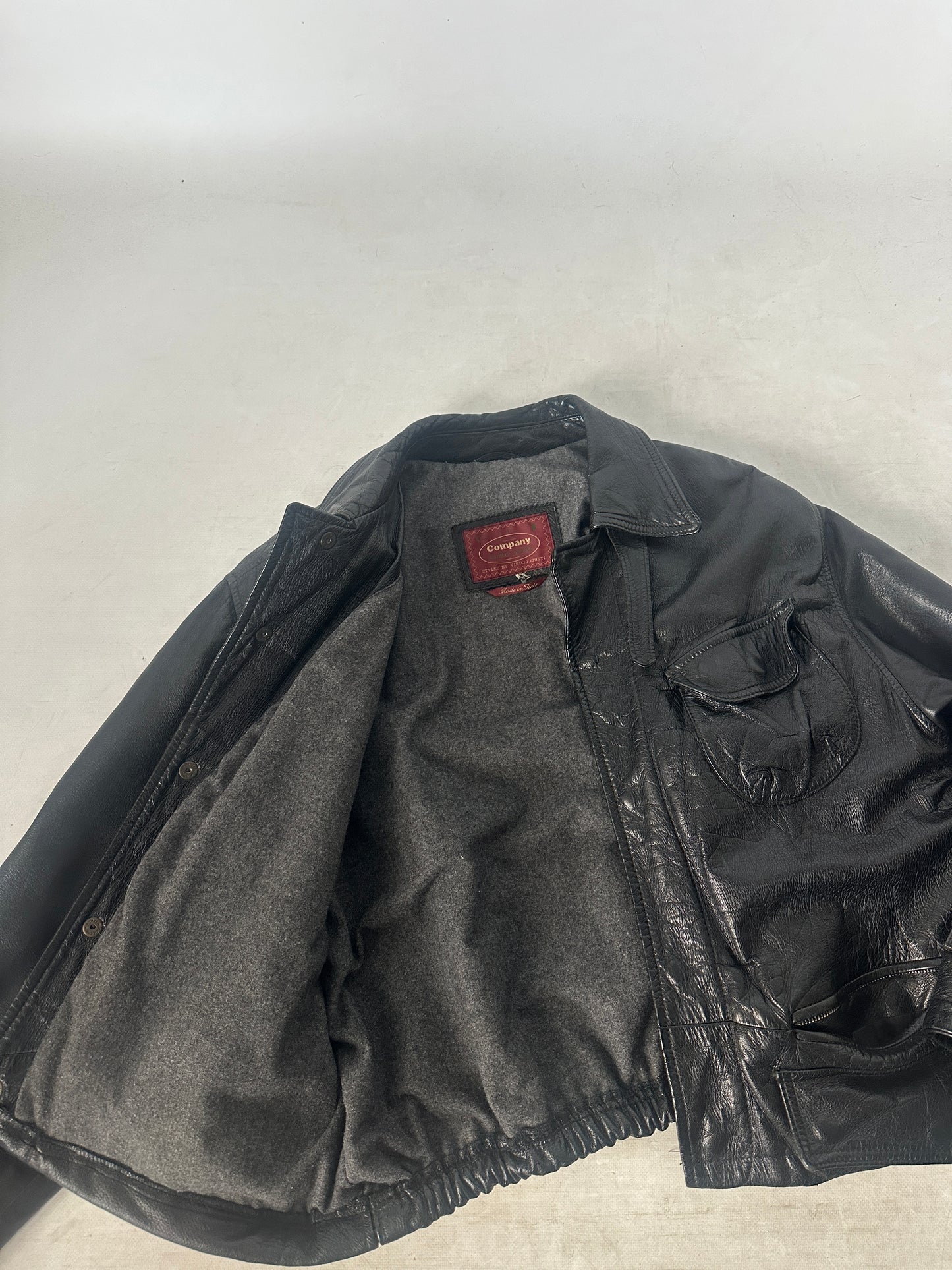 Bomber in pelle nero
